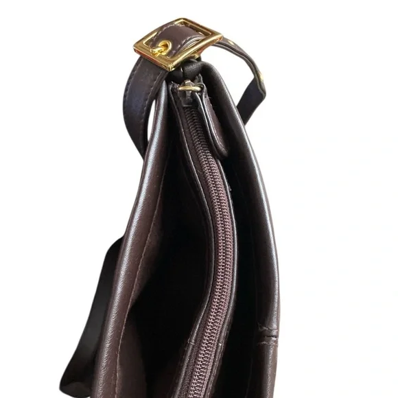 Etienne Aigner Vintage Genuine Cowhide Brown Leather Crossbody Handbag OS - Picture 5 of 11